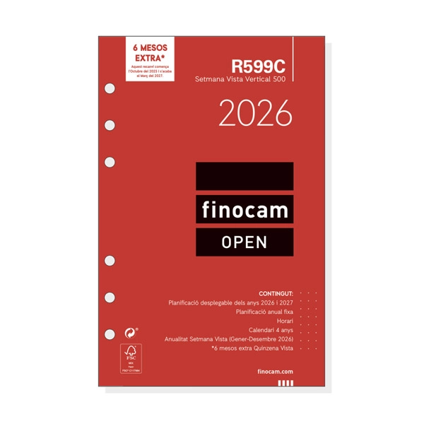 RECAMBIO AGENDA OPEN 500 SV FINOCAM REF R599C 711800026 RECAMBIO AGENDA OPEN 500 SV FINOCAM REF R599C 711800026