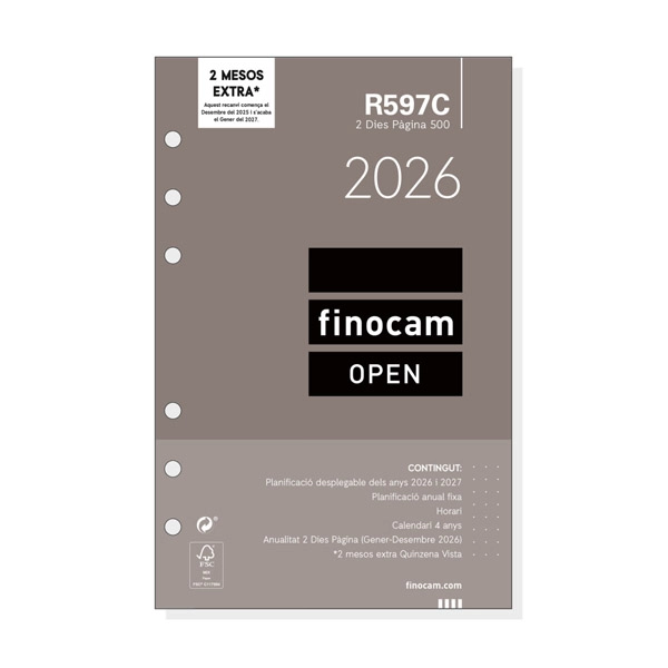 RECAMBIO AGENDA OPEN 500 2DP CAT FINOCAM R597C 711850026 RECAMBIO AGENDA OPEN 500 2DP CAT FINOCAM R597C 711850026