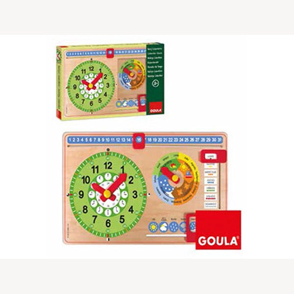 JUEGO GOULA DIDACTICO RELOJ CALENDARIO CASTELLANO 73877 JUEGO GOULA DIDACTICO RELOJ CALENDARIO CASTELLANO 73877