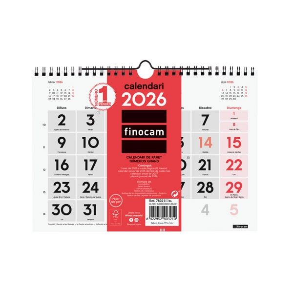 CALENDARI PARET N.GRANS FINOCAM 780210026 CALENDARI PARET N.GRANS FINOCAM 780210026