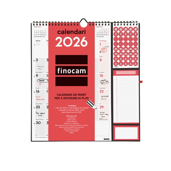 CALENDARI PARET ESCRIURE PLUS FINOCAM 782130026 CALENDARI PARET ESCRIURE PLUS FINOCAM 782130026