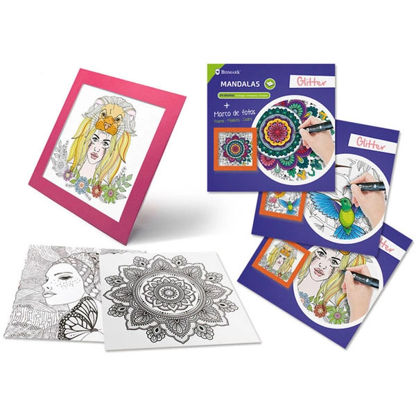 LIBRO MANDALAS CON GLITTER Y MARCO FOTOS 24HJ ISBN 8430173280954 LIBRO MANDALAS CON GLITTER Y MARCO FOTOS 24HJ ISBN 8430173280954