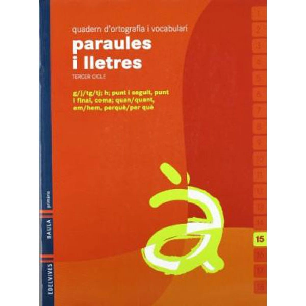 PARAULES I LLETRES 15 CV BAULA ISBN 9788426374608 PARAULES I LLETRES 15 CV BAULA ISBN 9788426374608