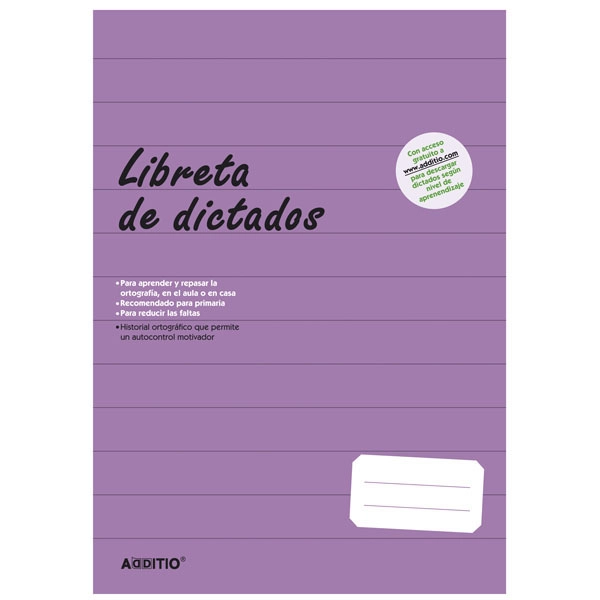 LIBRETA DE DICTADOS PRIMARIA LILA ADDITIO REF. D102_LI LIBRETA DE DICTADOS PRIMARIA LILA ADDITIO REF. D102_LI