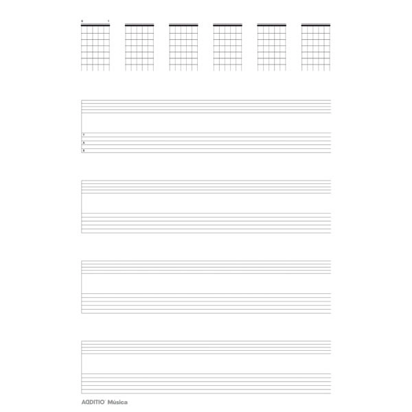CUADERNO DE MÚSICA TAB MARRON ADDITIO REF. M22_MA CUADERNO DE MÚSICA TAB MARRON ADDITIO REF. M22_MA
