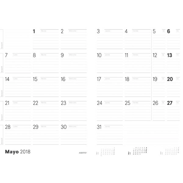 AGENDA G MES VISTA (SEP.17 A DIC.18) PROFESORADO ADDITIO REF. P182 59474 AGENDA G MES VISTA (SEP.17 A DIC.18) PROFESORADO ADDITIO REF. P182 59474