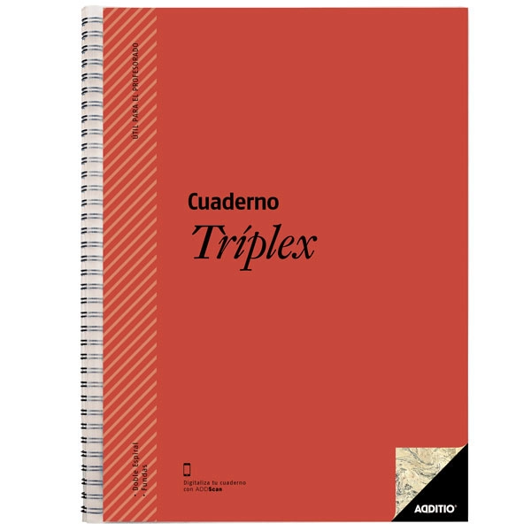 CUADERNO TRÍPLEX PROFESORADO ROJO ADDITIO REF. P192_RO 59476 CUADERNO TRÍPLEX PROFESORADO ROJO ADDITIO REF. P192_RO 59476