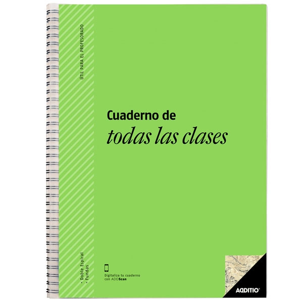 CUADERNO DE TODAS LAS CLASES PROFESORADO VERDE ADDITIO REF. P222_VE 75495 CUADERNO DE TODAS LAS CLASES PROFESORADO VERDE ADDITIO REF. P222_VE 75495