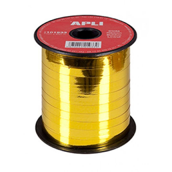 CINTA REGALO METALIZADA ORO 7MM X 250M APLI REF. 101933 CINTA REGALO METALIZADA ORO 7MM X 250M APLI REF. 101933
