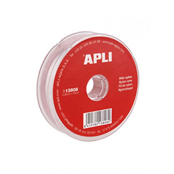 BOBINA DE CUERDA HILO NYLON 0.35MMX100M APLI 13808 BOBINA DE CUERDA HILO NYLON 0.35MMX100M APLI 13808