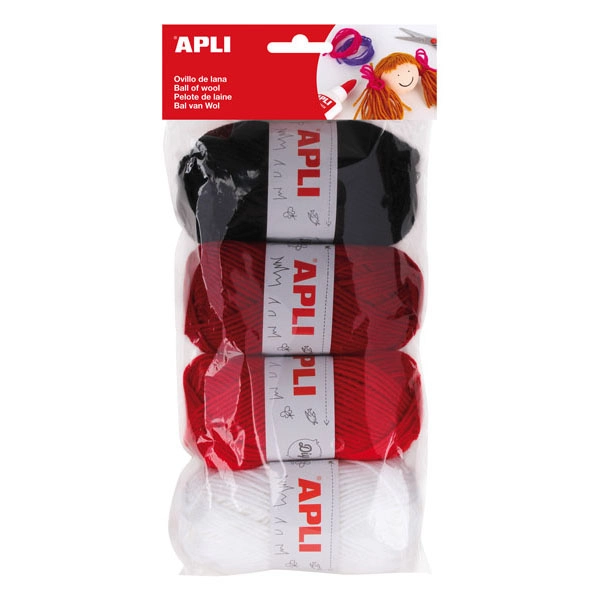 PACK OVILLOS DE LANA TONOS ROJOS 4U.50G. APLI REF. 14091 PACK OVILLOS DE LANA TONOS ROJOS 4U.50G. APLI REF. 14091