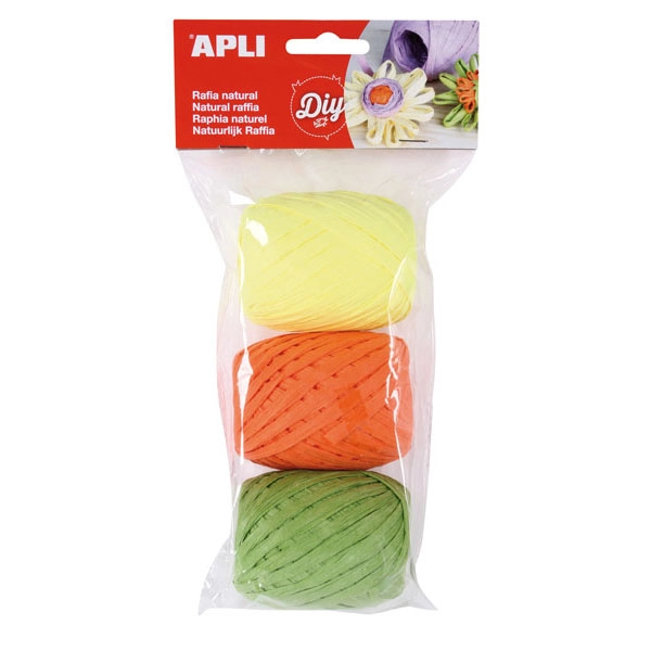 RAFIA NATURAL TONOS FLUOR 3U 30MTS/UN APLI REF. 14412 RAFIA NATURAL TONOS FLUOR 3U 30MTS/UN APLI REF. 14412