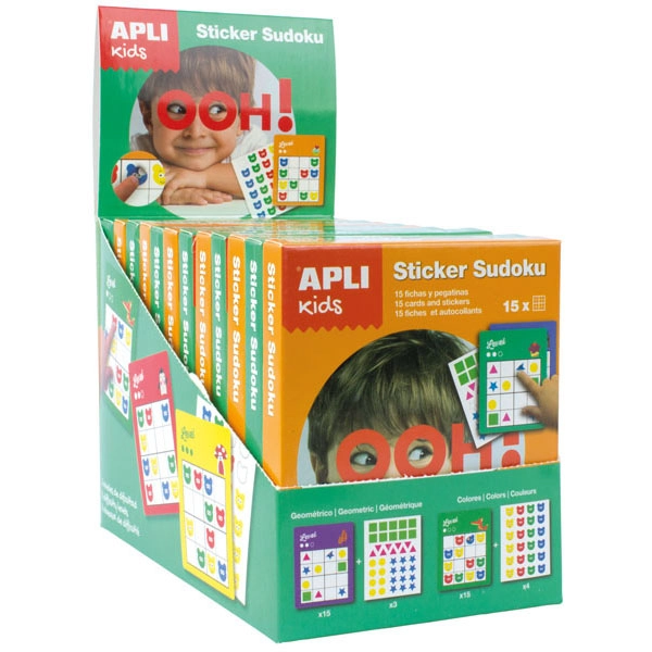 EXPOSITOR STICKER SUDOKU 2 DISEÑOS 12U APLI REF. 14816 EXPOSITOR STICKER SUDOKU 2 DISEÑOS 12U APLI REF. 14816