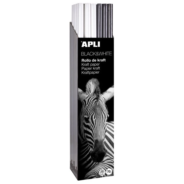 CAJA PAPEL KRAFT 1X3M BLACK&WHITE 30U APLI REF. 17242 CAJA PAPEL KRAFT 1X3M BLACK&WHITE 30U APLI REF. 17242