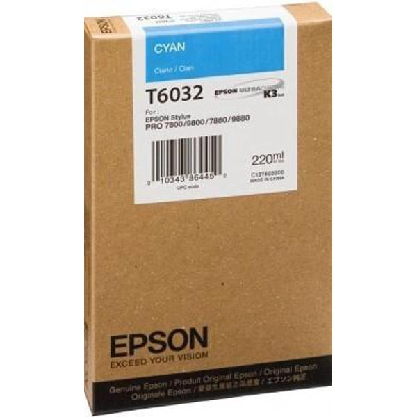 EPSON T6032 (C13T603200) TINTA ORIGINAL CYAN 20507 EPSON T6032 (C13T603200) TINTA ORIGINAL CYAN 20507