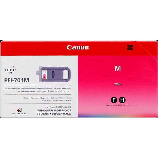 CANON IPF9000 DEPÓSITO DE TINTA MAGENTA PIGMENTADA (700 ML) PFI 701 M CANON IPF9000 DEPÓSITO DE TINTA MAGENTA PIGMENTADA (700 ML) PFI 701 M