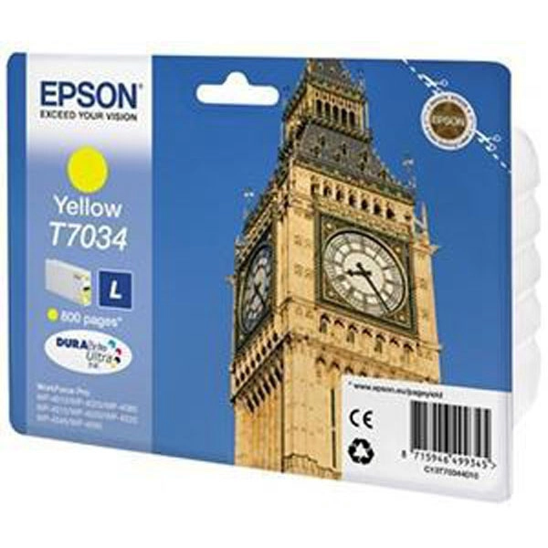 EPSON T7034 (C13T70344010) TINTA ORIGINAL AMARILLO 21267 EPSON T7034 (C13T70344010) TINTA ORIGINAL AMARILLO 21267