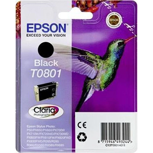 EPSON T0801 (C13T08014011) TINTA ORIGINAL NEGRO 21460 EPSON T0801 (C13T08014011) TINTA ORIGINAL NEGRO 21460