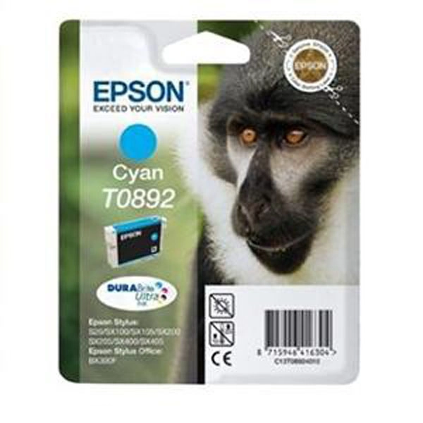EPSON T0892 (C13T08924011) TINTA ORIGINAL CYAN 21487 EPSON T0892 (C13T08924011) TINTA ORIGINAL CYAN 21487