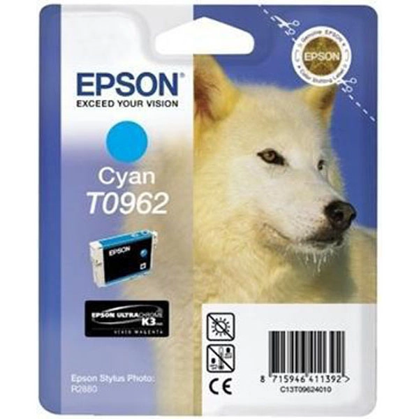 EPSON T0962 (C13T09624010) TINTA ORIGINAL CYAN 21496 EPSON T0962 (C13T09624010) TINTA ORIGINAL CYAN 21496