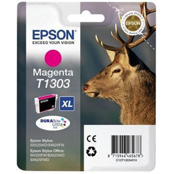 EPSON T1303 (C13T13034012) TINTA ORIGINAL MAGENTA 21535 EPSON T1303 (C13T13034012) TINTA ORIGINAL MAGENTA 21535