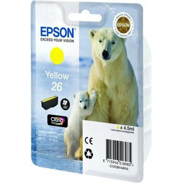 EPSON 26 (C13T26144012) TINTA ORIGINAL AMARILLO 21632 EPSON 26 (C13T26144012) TINTA ORIGINAL AMARILLO 21632