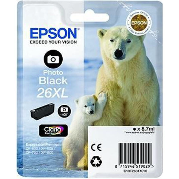 EPSON 26XL (C13T26314012) TINTA ORIGINAL NEGRO 21638 EPSON 26XL (C13T26314012) TINTA ORIGINAL NEGRO 21638