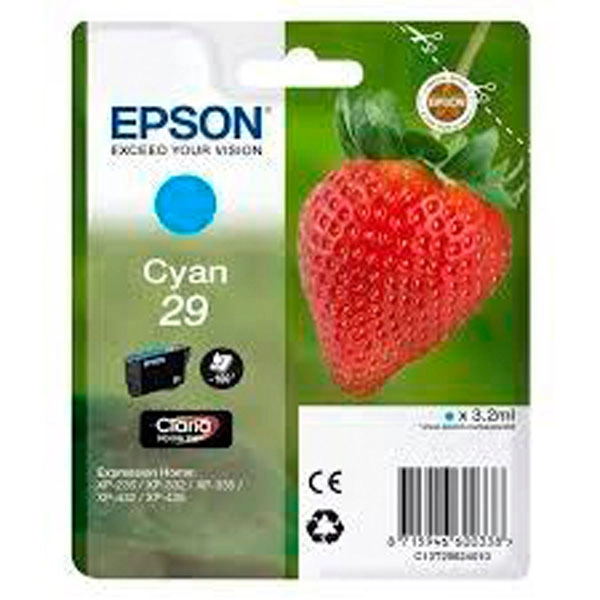EPSON Nº29 (C13T29824012) TINTA ORIGINAL CYAN 25051 EPSON Nº29 (C13T29824012) TINTA ORIGINAL CYAN 25051