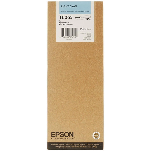 EPSON T6065 (C13T606500) TINTA ORIGINAL CYAN 25542 EPSON T6065 (C13T606500) TINTA ORIGINAL CYAN 25542