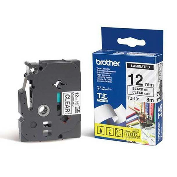 BROTHER CINTA LAMINADA TRANSPARENTE/NEGRO 12MM BROTHER CINTA LAMINADA TRANSPARENTE/NEGRO 12MM