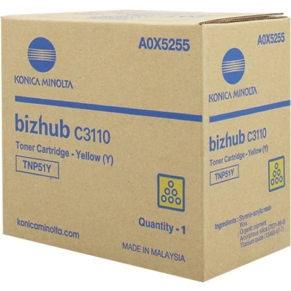 KONICA-MINOLTA TNP51 (A0X5255) TONER ORIGINAL AMARILLO 26563 KONICA-MINOLTA TNP51 (A0X5255) TONER ORIGINAL AMARILLO 26563