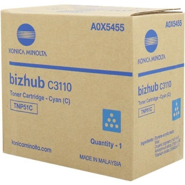 KONICA-MINOLTA TNP51 (A0X5455) TONER ORIGINAL CYAN 26565 KONICA-MINOLTA TNP51 (A0X5455) TONER ORIGINAL CYAN 26565