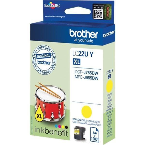 BROTHER LC22UYBP (LC22UYBP) TINTA ORIGINAL AMARILLO 26960 BROTHER LC22UYBP (LC22UYBP) TINTA ORIGINAL AMARILLO 26960