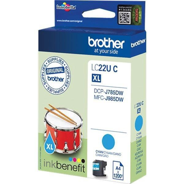 BROTHER LC22UCBP (LC22UCBP) TINTA ORIGINAL CYAN 26961 BROTHER LC22UCBP (LC22UCBP) TINTA ORIGINAL CYAN 26961