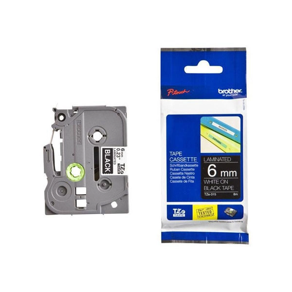 BROTHER CINTA LAMINADA NEGRO / BLANCO 6 MM BROTHER CINTA LAMINADA NEGRO / BLANCO 6 MM