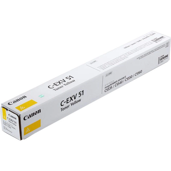 CANON CEXV51Y (0484C002) TONER ORIGINAL AMARILLO 27408 CANON CEXV51Y (0484C002) TONER ORIGINAL AMARILLO 27408