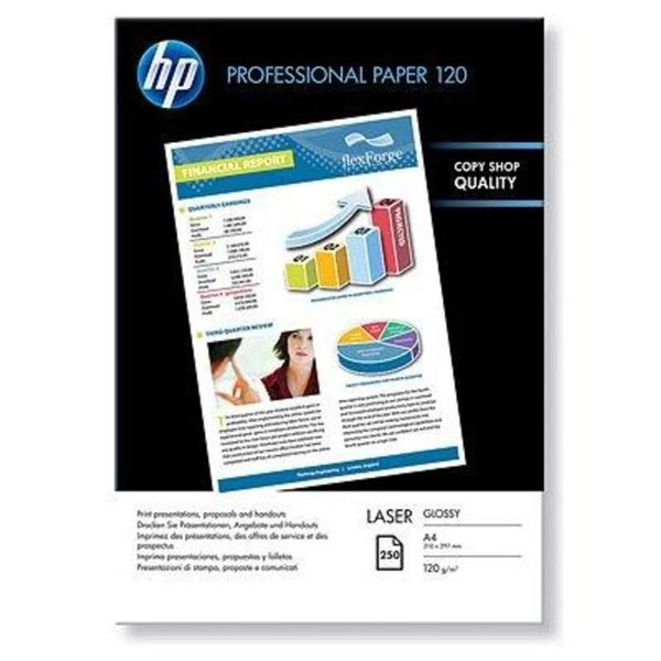 HP PAPEL LASER GLOSSY PROFESSIONAL A4 120GR 250HOJAS HP PAPEL LASER GLOSSY PROFESSIONAL A4 120GR 250HOJAS