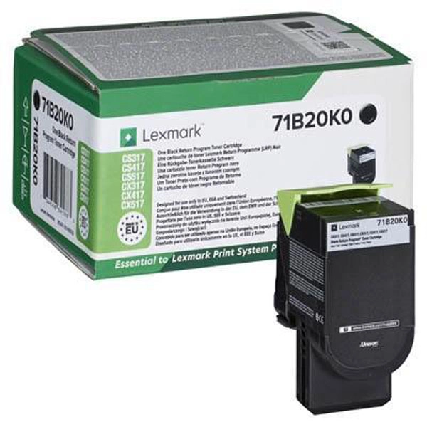 LEXMARK 71B20K0 (71B20K0) TONER ORIGINAL NEGRO 27652 LEXMARK 71B20K0 (71B20K0) TONER ORIGINAL NEGRO 27652