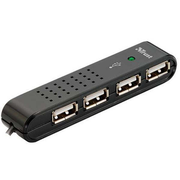 TRUST VECCO, HUB USB 2.0 DE 4 PUERTOS, DISEÑO COMPACTO (IDEAL PARA USUARIOS DE ORDENADORES PORTÁTILES) COLOR NEGRO TRUST VECCO, HUB USB 2.0 DE 4 PUERTOS, DISEÑO COMPACTO (IDEAL PARA USUARIOS DE ORDENADORES PORTÁTILES) COLOR NEGRO