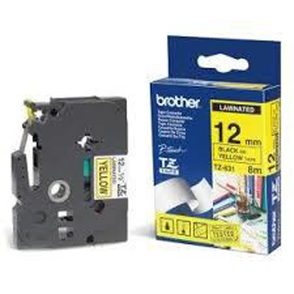BROTHER CINTA LAMINADA AMARILLO / NEGRO (SUPERADHESIVA) 12MM BROTHER CINTA LAMINADA AMARILLO / NEGRO (SUPERADHESIVA) 12MM