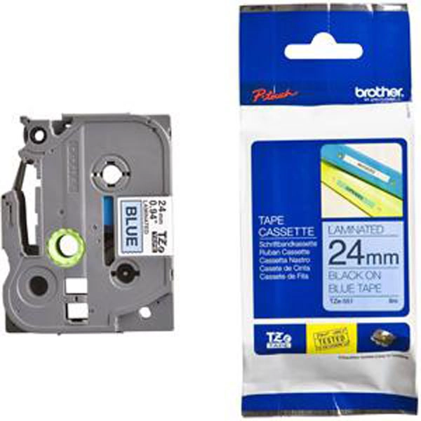 BROTHER CINTA LAMINADA AZUL / NEGRO 24MMX8M BROTHER CINTA LAMINADA AZUL / NEGRO 24MMX8M