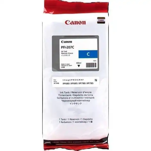 CANON PFI-207C (8790B001AA) TINTA ORIGINAL CYAN 28920 CANON PFI-207C (8790B001AA) TINTA ORIGINAL CYAN 28920