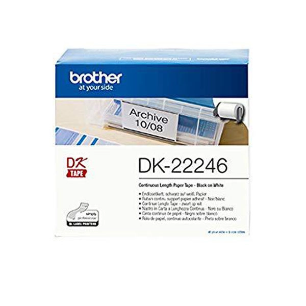 BROTHER CINTA ADHESIVA DE PAPEL CONTINUO BLANCO 103MM X 30,48M DK22246 BROTHER COD. EXA_31021 BROTHER CINTA ADHESIVA DE PAPEL CONTINUO BLANCO 103MM X 30,48M DK22246 BROTHER COD. EXA_31021