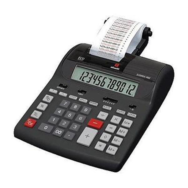 OLIVETTI CALCULADORA DE SOBREMESA IMPRESIÓN NEGRO SUMMA 302 DE 12 DIGITOS B4645000 OLIVETTI COD. EXA_33900 EAN 8020334327996 OLIVETTI CALCULADORA DE SOBREMESA IMPRESIÓN NEGRO SUMMA 302 DE 12 DIGITOS B4645000 OLIVETTI COD. EXA_33900 EAN 8020334327996