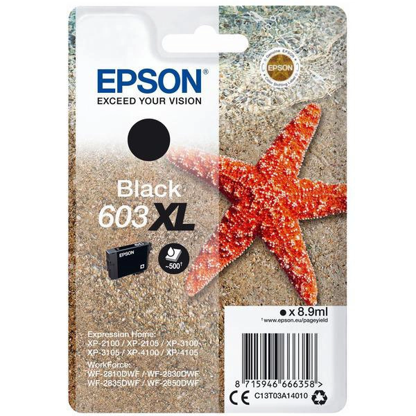 EPSON 603XL (C13T03A14010) TINTA ORIGINAL NEGRO 34470 EPSON 603XL (C13T03A14010) TINTA ORIGINAL NEGRO 34470
