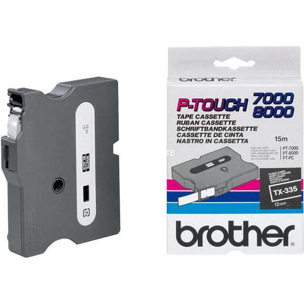 BROTHER CINTA ROTULADORA LAMINADA BLANCO SOBRE NEGRO DE 12MMX8M TX-335 BROTHER COD. EXA_35448 BROTHER CINTA ROTULADORA LAMINADA BLANCO SOBRE NEGRO DE 12MMX8M TX-335 BROTHER COD. EXA_35448