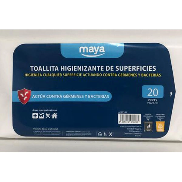 TOALLITAS DAHI HIGIENIZANTES DE SUPERFICIES PACK 20 UND. TOALLITAS DAHI HIGIENIZANTES DE SUPERFICIES PACK 20 UND.