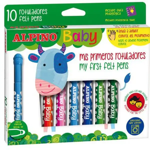 ROTULADOR ESTUCHE 10UDS ALPINO BABY 8413240606840 ROTULADOR ESTUCHE 10UDS ALPINO BABY 8413240606840