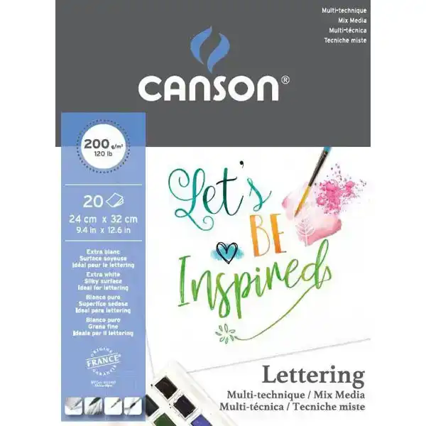 BLOCK LETTERING CANSON MIX 24X32CM 20HJ 200GR C400109829 155903 3148950137845 BLOCK LETTERING CANSON MIX 24X32CM 20HJ 200GR C400109829 155903 3148950137845