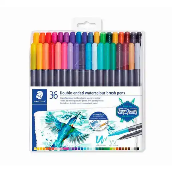 ROTULADORES STAEDTLER 3001 TB36 DOBLE PUNTA PARA HAND LETTERING BRUSH 36 UDS COLORES SURTIDOS ROTULADORES STAEDTLER 3001 TB36 DOBLE PUNTA PARA HAND LETTERING BRUSH 36 UDS COLORES SURTIDOS